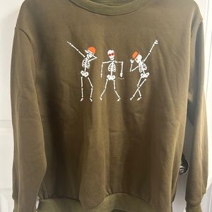 Skeleton Print Sweatshirt